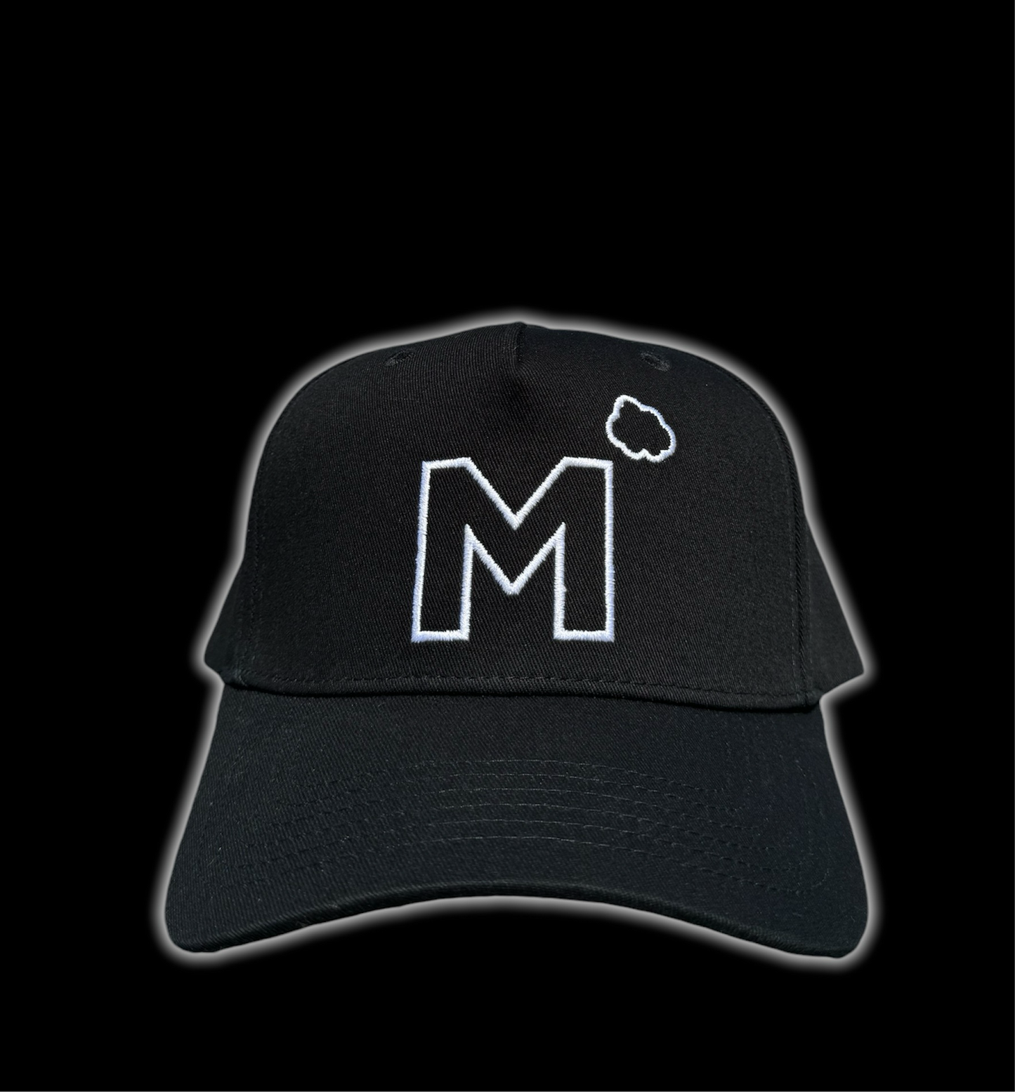 BLACK WHITE SATIN LINED HAT